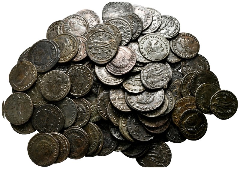 Lot of ca. 100 late roman bronze coins / SOLD AS SEEN, NO RETURN!

very fine