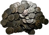 Lot of ca. 100 late roman bronze coins / SOLD AS SEEN, NO RETURN!very fine