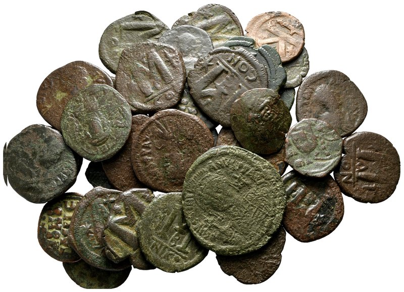 Lot of ca. 35 byzantine bronze coins / SOLD AS SEEN, NO RETURN! 

nearly very ...
