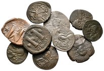 Lot of ca. 10 byzantine bronze coins / SOLD AS SEEN, NO RETURN!very fine