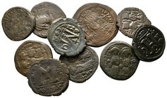 Lot of ca. 10 byzantine bronze coins / SOLD AS SEEN, NO RETURN!very fine