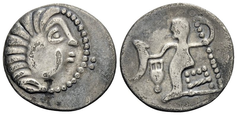 CELTIC, Lower Danube. Uncertain tribe. Circa 100 BC. Drachm (Silver, 19.5 mm, 2....