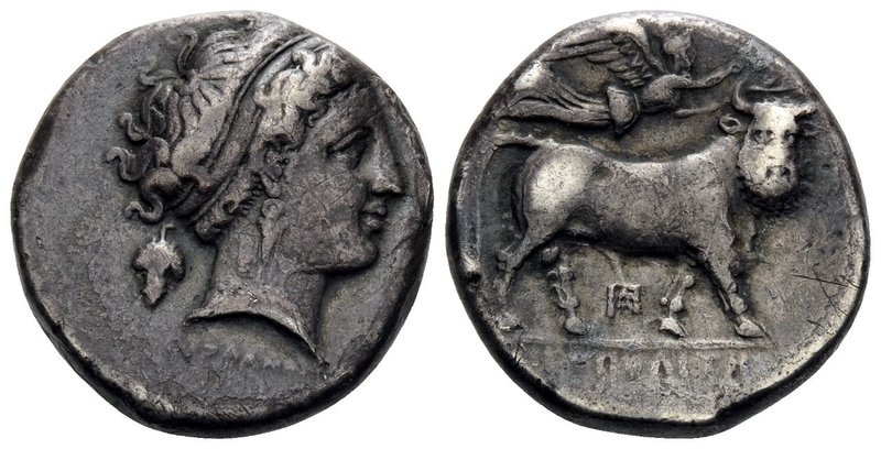 CAMPANIA. Neapolis. Circa 320-300 BC. Didrachm or nomos (Silver, 19 mm, 7.18 g, ...