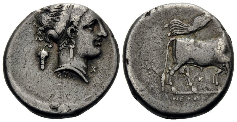 CAMPANIA. Neapolis. Circa 320-300 BC. Didrachm or nomos (Silver, 21 mm, 7.34 g, ...