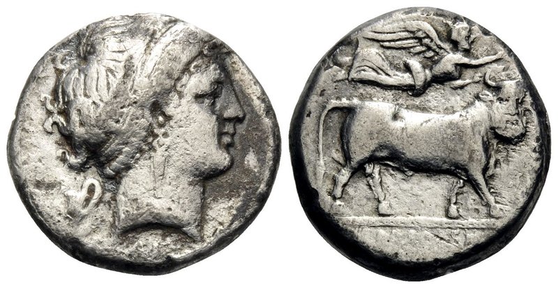 CAMPANIA. Neapolis. Circa 320-300 BC. Didrachm or nomos (Silver, 18 mm, 6.77 g, ...
