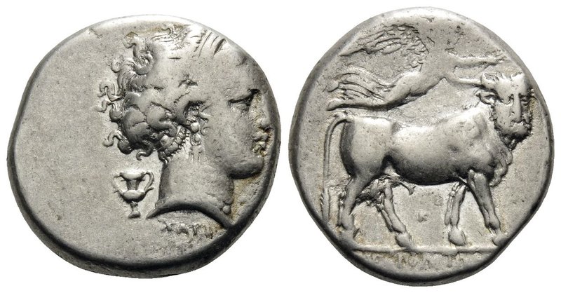 CAMPANIA. Neapolis. Circa 300-275 BC. Didrachm or nomos (Silver, 18.8 mm, 7.20 g...