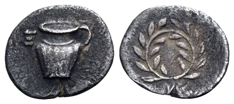CALABRIA. Tarentum. Circa 450-380 BC. Hemiobol (Silver, 8 mm, 0.29 g, 12 h). Sky...