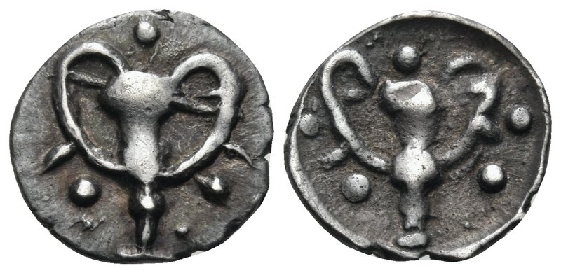 CALABRIA. Tarentum. Circa 280-228 BC. Obol (Silver, 10 mm, 0.48 g, 3 h). Kanthar...