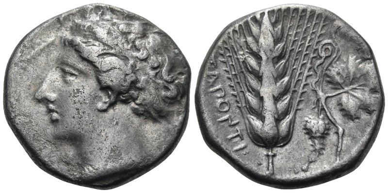 LUCANIA. Metapontum. Circa 400-340 BC. Didrachm or nomos (Silver, 20 mm, 6.29 g,...