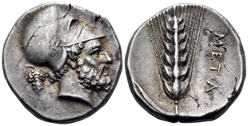LUCANIA. Metapontum. Circa 400-340 BC. Didrachm or nomos (Silver, 21 mm, 7.85 g,...