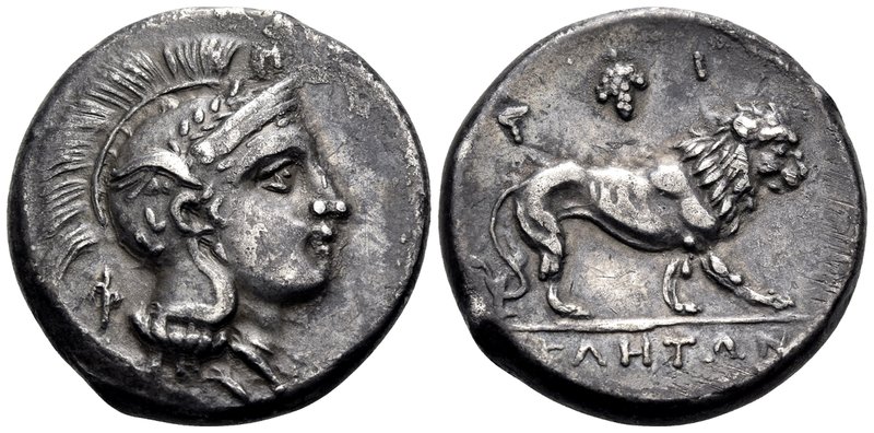 LUCANIA. Velia. Circa 300-280 BC. Nomos (Silver, 21 mm, 7.29 g, 9 h). Head of At...