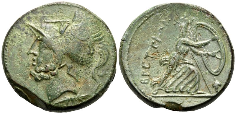 BRUTTIUM. The Brettii. Circa 211-208 BC. Double Unit (Didrachm?) (Bronze, 25.5 m...
