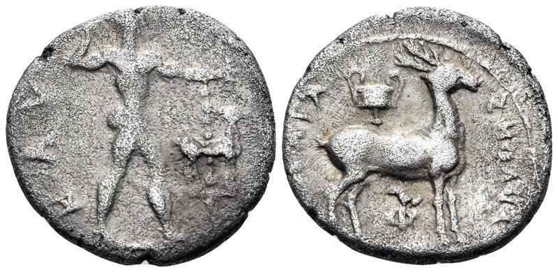 BRUTTIUM. Kaulonia. Circa 440-400 BC. Third Nomos (Silver, 15.5 mm, 2.21 g, 6 h)...