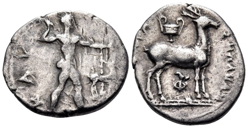 BRUTTIUM. Kaulonia. Circa 440-400 BC. Third Nomos (Silver, 16 mm, 2.26 g, 3 h). ...