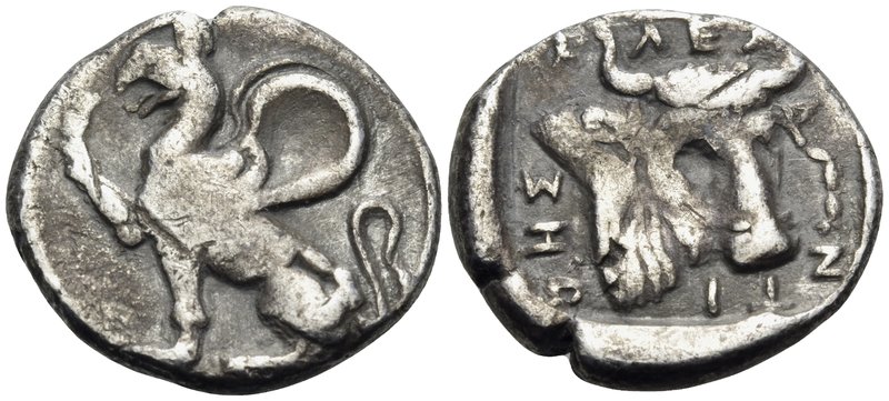 THRACE. Abdera. Circa 395-360 BC. Tetrobol (Silver, 15 mm, 2.61 g, 5 h), Kleanti...