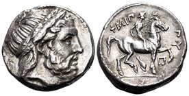 KINGS OF MACEDON. Philip II, 359-336 BC. Tetradrachm (Silver, 22.5 mm, 14.10 g, 9 h), struck posthumously under Kassander, Amphipolis, 316-311. Laurea...