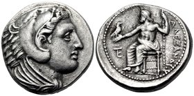 KINGS OF MACEDON. Alexander III ‘the Great’, 336-323 BC. Tetradrachm (Silver, 25 mm, 16.85 g, 3 h), Amphipolis, 325-323/2. Head of youthful Herakles i...