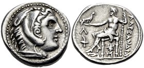 KINGS OF MACEDON. Alexander III ‘the Great’, 336-323 BC. Tetradrachm (Silver, 28 mm, 17.19 g, 10 h), Amphipolis, c. 315-294. Head of youthful Herakles...