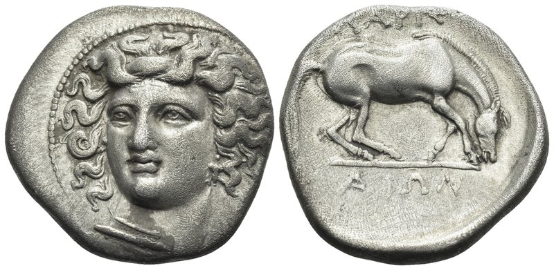 THESSALY. Larissa. Circa 356-342 BC. Drachm (Silver, 20 mm, 5.90 g, 12 h). Head ...