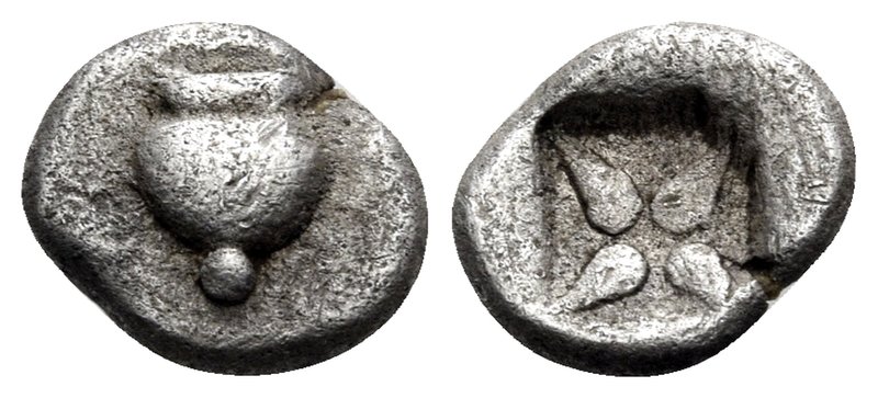 KORKYRA. Korkyra. Circa 510-480 BC. Hemiobol (Silver, 7.2 mm, 0.35 g). Amphora, ...