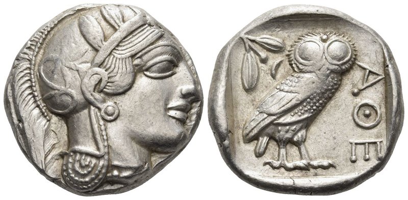 ATTICA. Athens. Circa 449-404 BC. Tetradrachm (Silver, 24 mm, 17.21 g, 1 h), c. ...