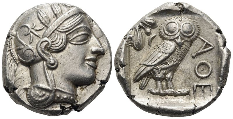 ATTICA. Athens. Circa 449-404 BC. Tetradrachm (Silver, 25 mm, 17.22 g, 4 h), c. ...