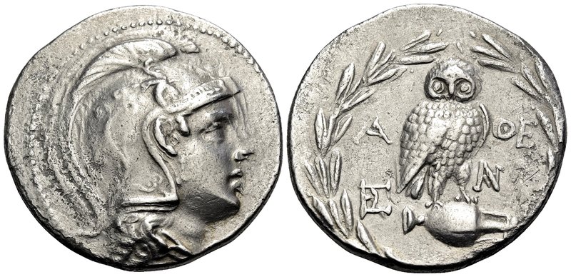 ATTICA. Athens. Circa 165-42 BC. Tetradrachm (Silver, 30 mm, 16.68 g, 12 h), 161...