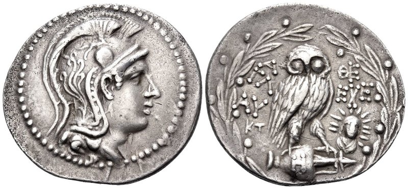 ATTICA. Athens. 138/7 BC. Tetradrachm (Silver, 33.5 mm, 16.34 g, 12 h), New Styl...