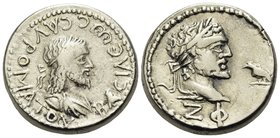 KINGS OF BOSPOROS. Sauromates II with Caracalla, 174/5-210/1. Stater (Electrum, 18 mm, 7.60 g, 12 h), year ZΦ = 507 = 210-211. ΒΑСΙΛΕΩС CAYPOMATOY Dia...