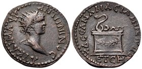 PONTUS. Amaseia. Caracalla, 198-217. (Copper, 22 mm, 3.72 g, 6 h), year CH (208) = 206-207. AY KAI M AYP ANTΩNINOC Radiate head of Caracalla to right....