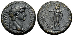 PHRYGIA. Cotiaeum. Claudius, 41-54. Assarion (Bronze, 13 mm, 5.54 g, 1 h). KOTIAEIΣ KΛAYΔION KAIΣAPA Laureate head of Claudius to right. Rev. EΠI OYAP...