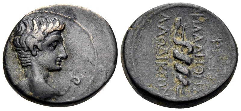 PHRYGIA. Laodicea ad Lycum. Augustus, 27 BC-14 AD. (Bronze, 17 mm, 3.20 g, 12 h)...