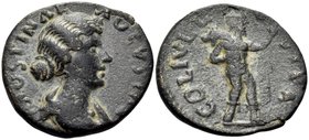 LYCAONIA. Lystra. Faustina Junior, Augusta, 146-176. (Bronze, 20 mm, 5.01 g, 6 h). FAVSTINA AVGVSTA Draped bust of Faustina to right. Rev. COL IVL LYS...
