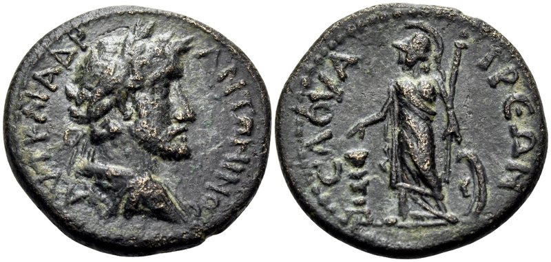 LYCAONIA. Savatra. Antoninus Pius, 138-161. Assarion (Bronze, 20.5 mm, 5.57 g, 6...