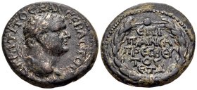 CAPPADOCIA. Caesareia . Titus, 69-79. Diassarion (Bronze, 23 mm, 7.78 g, 1 h), struck under Vespasian, M. Hirrius Fronto Neratius Pansa, legatus augus...