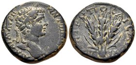 CAPPADOCIA. Caesaraea. Caracalla, 198-217. (Bronze, 21 mm, 8.50 g, 12 h), regnal year ΙΔ (14) = 206. AΥ KAI M AΥΡH ANTΩNINOC Laureate head of Caracall...