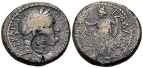 SYRIA, Decapolis. Gadara. Vespasian, 69-79. (Bronze, 22 mm, 10.40 g, 12 h), year ΕΛΡ = 135 = 71/2. KAICAP OYECΠACIANOC Laureate head of Vespasian to r...