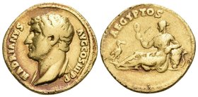 Hadrian, 117-138. Aureus (Gold, 20 mm, 6.93 g, 6 h), Rome, circa 134-138. HADRIANVS • AVG COS III P P Bare head of Hadrian to left. Rev. AEGYPTOS Egyp...