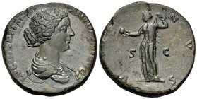 Lucilla, Augusta, 164-182. Sestertius (Orichalcum, 31 mm, 20.56 g, 5 h), struck under Marcus Aurelius and Lucius Verus, Rome, circa 164-167. LVCILLAE ...