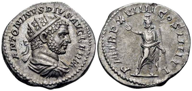 Caracalla, 198-217. Antoninianus (Silver, 23 mm, 5.59 g, 1 h), Rome, 216. ANTONI...