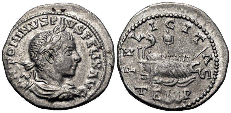 Elagabalus, 218-222. Denarius (Silver, 20 mm, 3.23 g, 12 h), Antioch, 218-219. A...