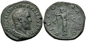 Pupienus, 238. Sestertius (Orichalcum), Rome, 22 April - 29 July 238. IMP CAES M CLOD PVPIENVS AVG Laureate, draped and cuirassed bust of Pupienus to ...