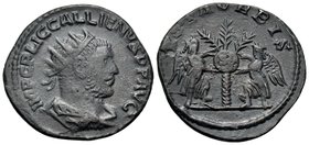 Gallienus, 253-268. Antoninianus (Billon, 21 mm, 3.63 g, 5 h), Samosata, 255-256. IMP C P LIC GALLIENVS P F AVG Radiate, draped and cuirassed bust of ...