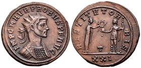 Probus, 276-282. Antoninianus (Billon, 22.5 mm, 3.60 g, 6 h), Siscia, 3rd officina, 282. IMP C M AVR PROBVS P F AVG Radiate, draped and cuirassed bust...