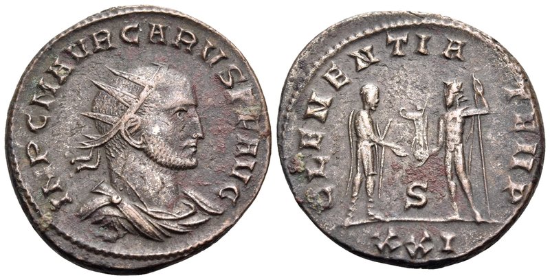 Carus, 282-283. Antoninianus (Billon, 22 mm, 3.69 g, 7 h), Cyzicus, 2nd officina...