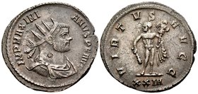 Maximianus, first reign, 286-305. Antoninianus (Billon, 23 mm, 3.71 g, 7 h), Rome, 1st officina, 291. IMP MAXIMI-ANVS P F AVG Radiate, draped and cuir...