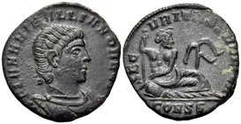 Hannibalianus, Rex Regum, 335-337. Follis (Bronze, 16 mm, 1.58 g, 5 h), Constantinople, 336-337. FL HANNIBALLIANO REGI Draped and cuirassed bust of Ha...