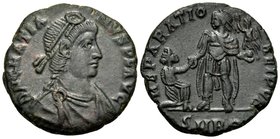 Gratian, 367-383. Maiorina (Bronze, 22 mm, 6.36 g, 6 h), Rome, 2nd officina, 379-383. D N GRATIANVS P F AVG Pearl-diademed, draped and cuirassed bust ...