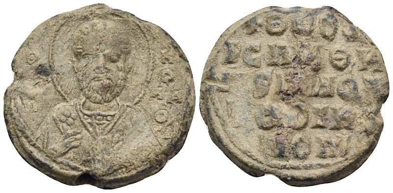 Theodoros, Protospatharios, 11th century. Seal or Bulla (Lead, 21 mm, 7.20 g, 11...