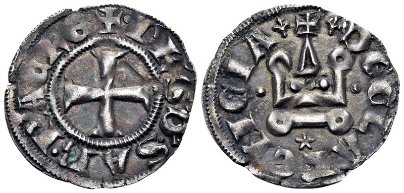 CRUSADERS. Principality of Achaea. Philip of Savoy, 1301-1307. Denier Tournois (...